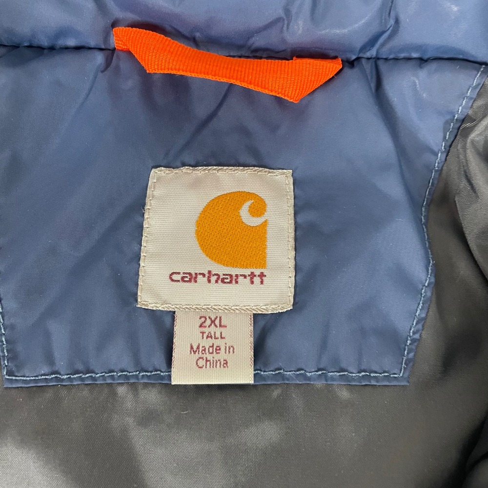 Carhartt Gilliam Jacket Mens 2XL Tall Insulated Quilted Water Resistant Blue - Picture 4 of 15